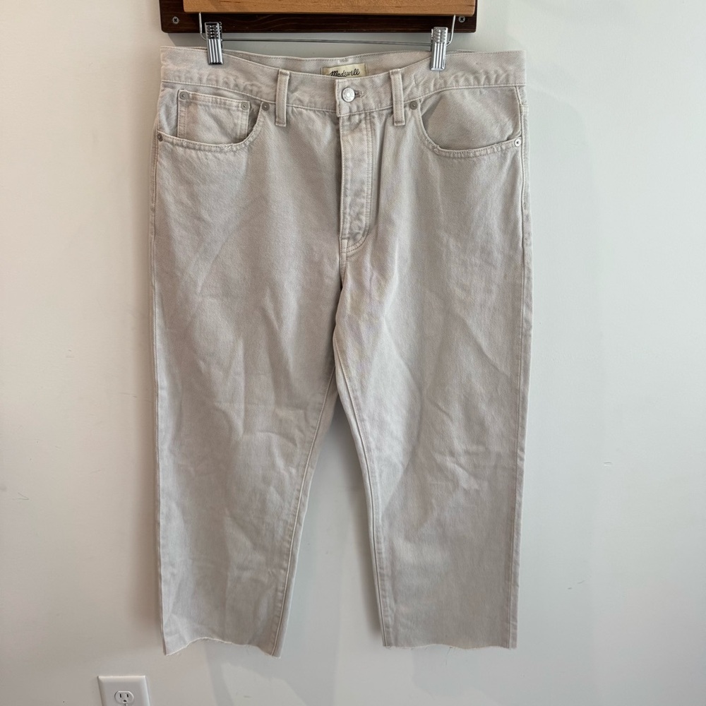 Madewell Low Slung Straight‎ Jeans in Stone Wash Size 30